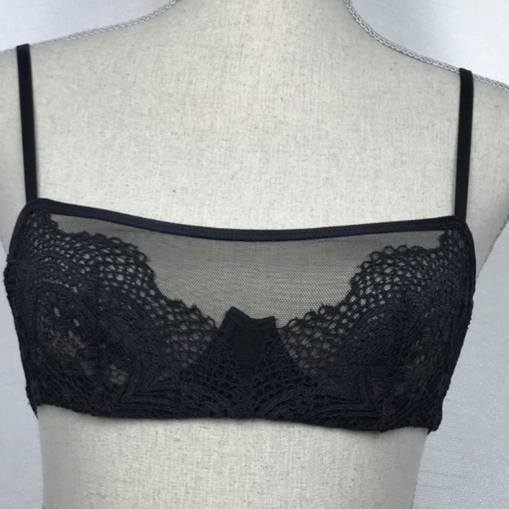 ONE LEFT NWT- VS Black Lace Sheer Bralette